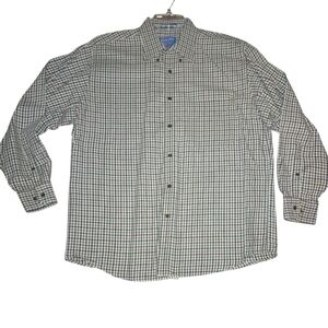 Pendleton Canterbury Cloth Brown Plaid Cotton/Wool Blend Flannel Shirt Size L